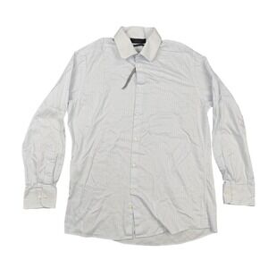 The Men's Store Bloomingdale's Dress Shirt Mens 16 32/33 White Check Stretch